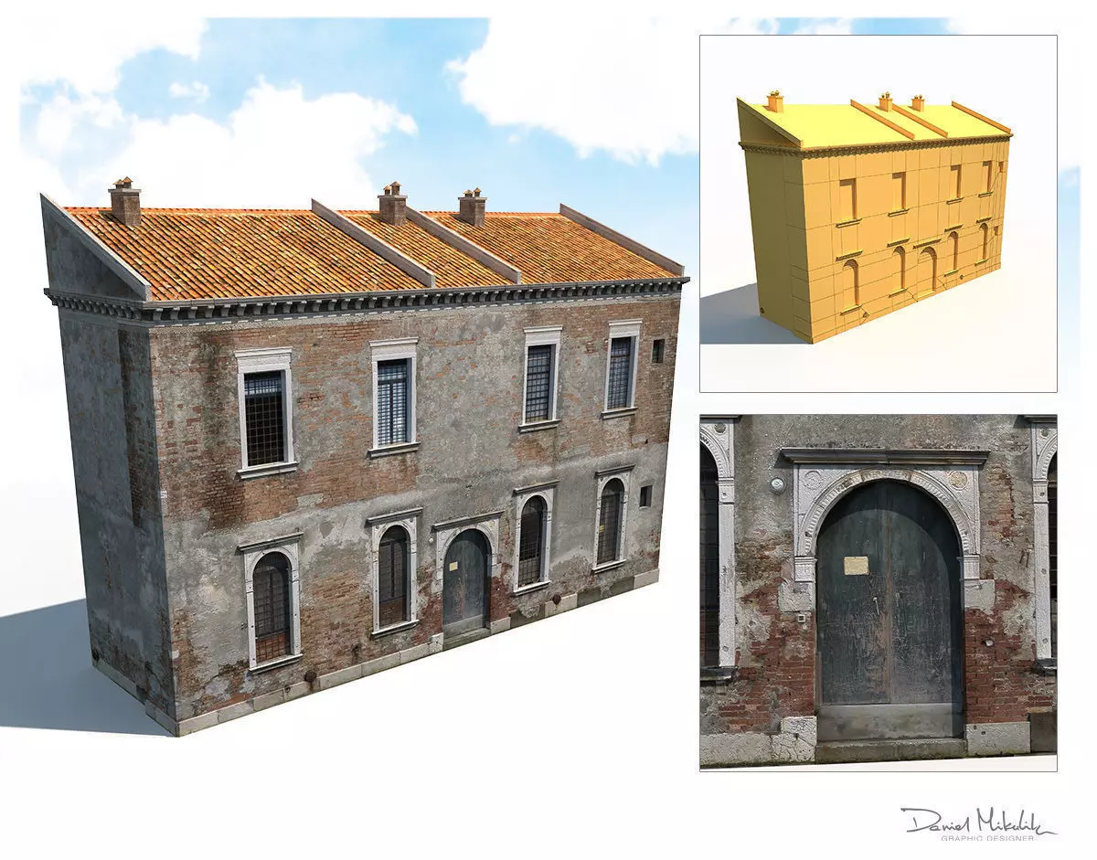 Apartment House 172 Low Poly Low-poly 3D model