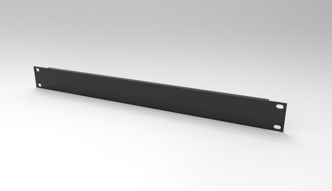 Blank Panel 1RU Free 3D model