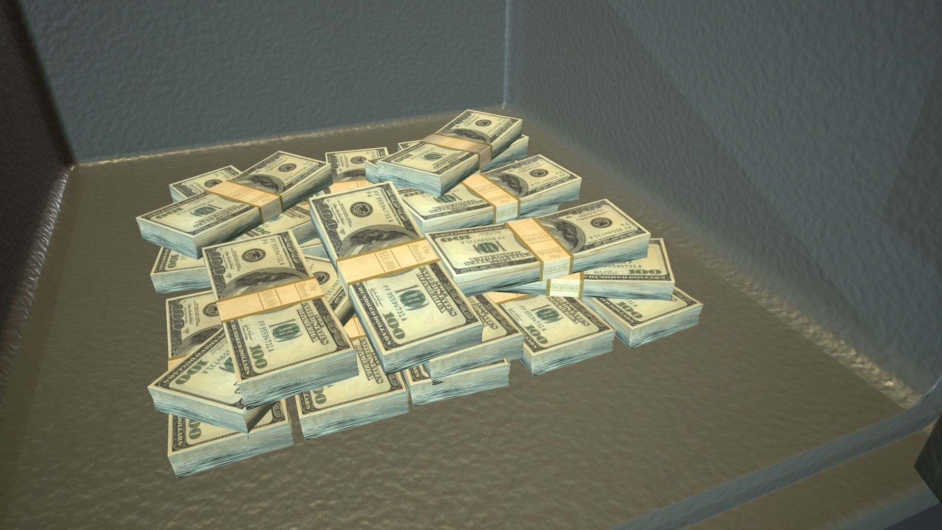 Metal Safe v1 PBR Game ready  Low-poly 3D model_12