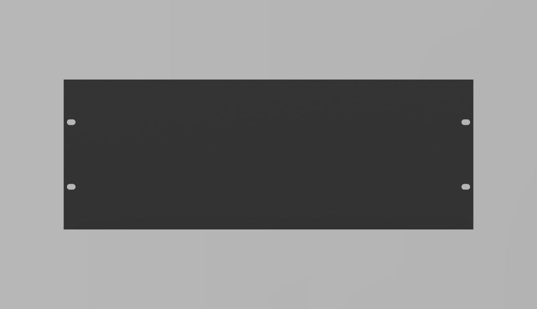 Blank Panel 4RU Free 3D model_1