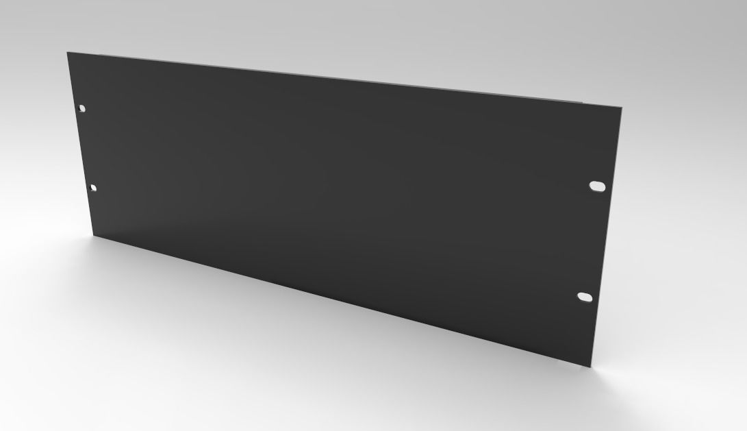 Blank Panel 4RU Free 3D model_0