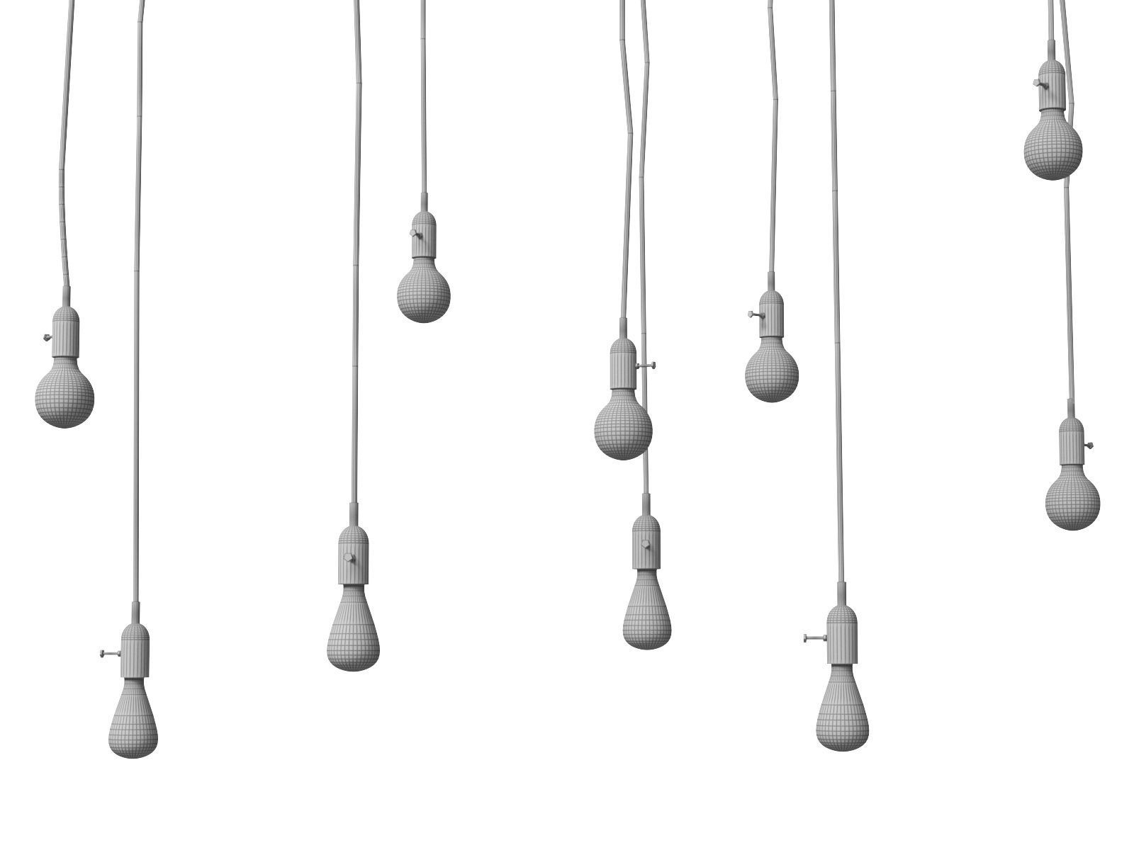 Wooden Chandelier 3D model_7