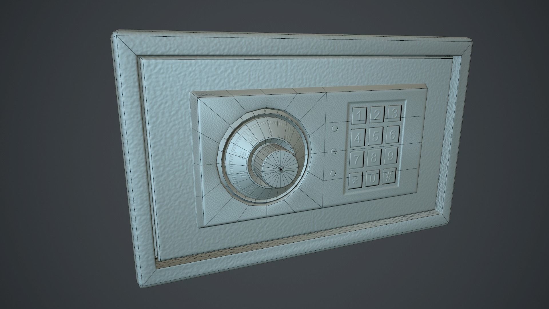 Metal Safe v3 PBR Game Ready Low-poly 3D model_12