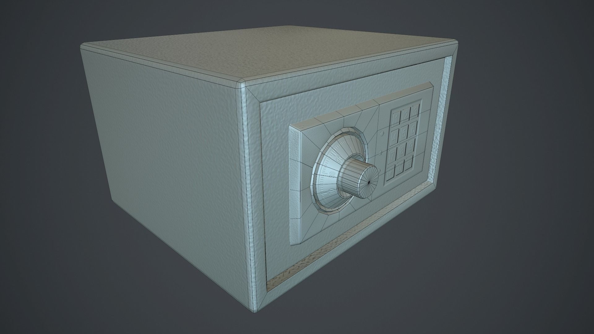 Metal Safe v3 PBR Game Ready Low-poly 3D model_11