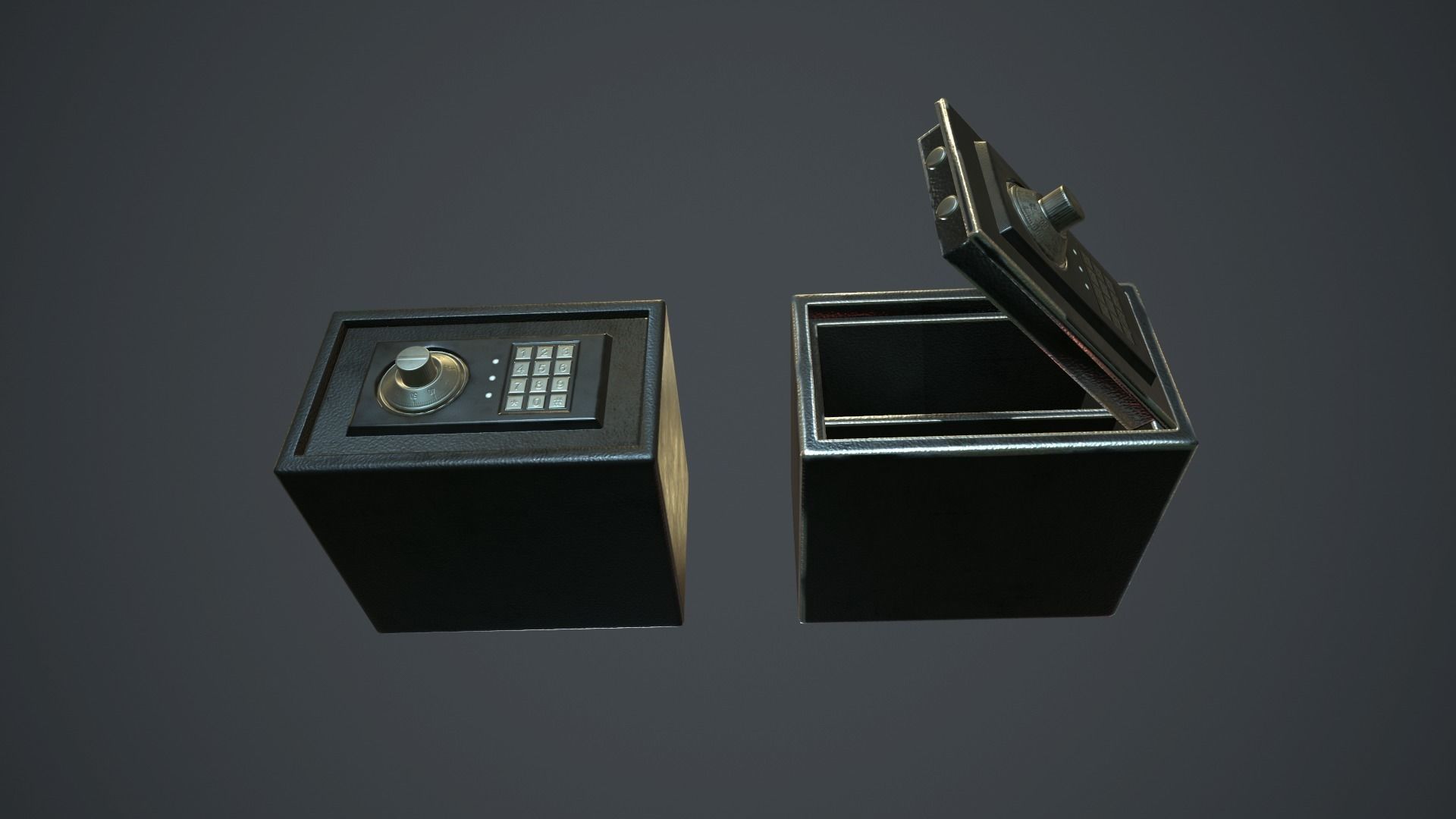 Metal Safe v3 PBR Game Ready Low-poly 3D model_2