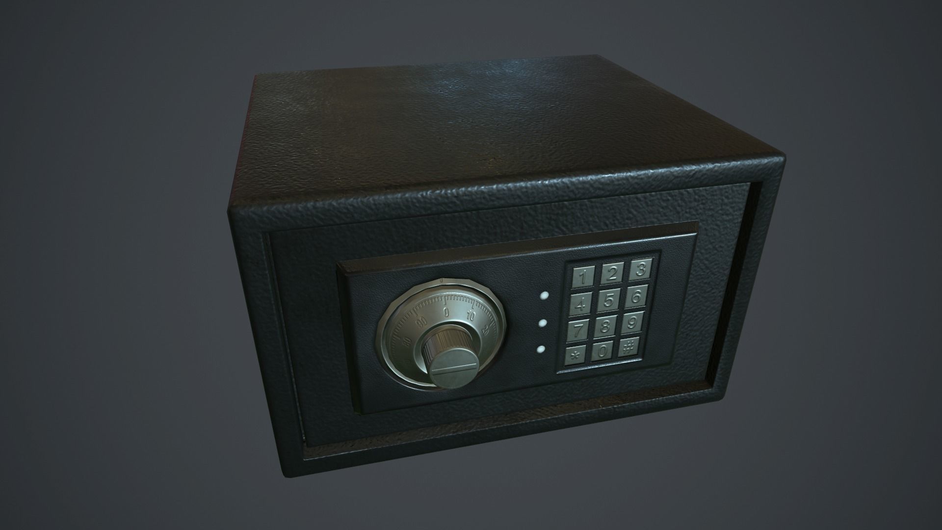 Metal Safe v3 PBR Game Ready Low-poly 3D model_10