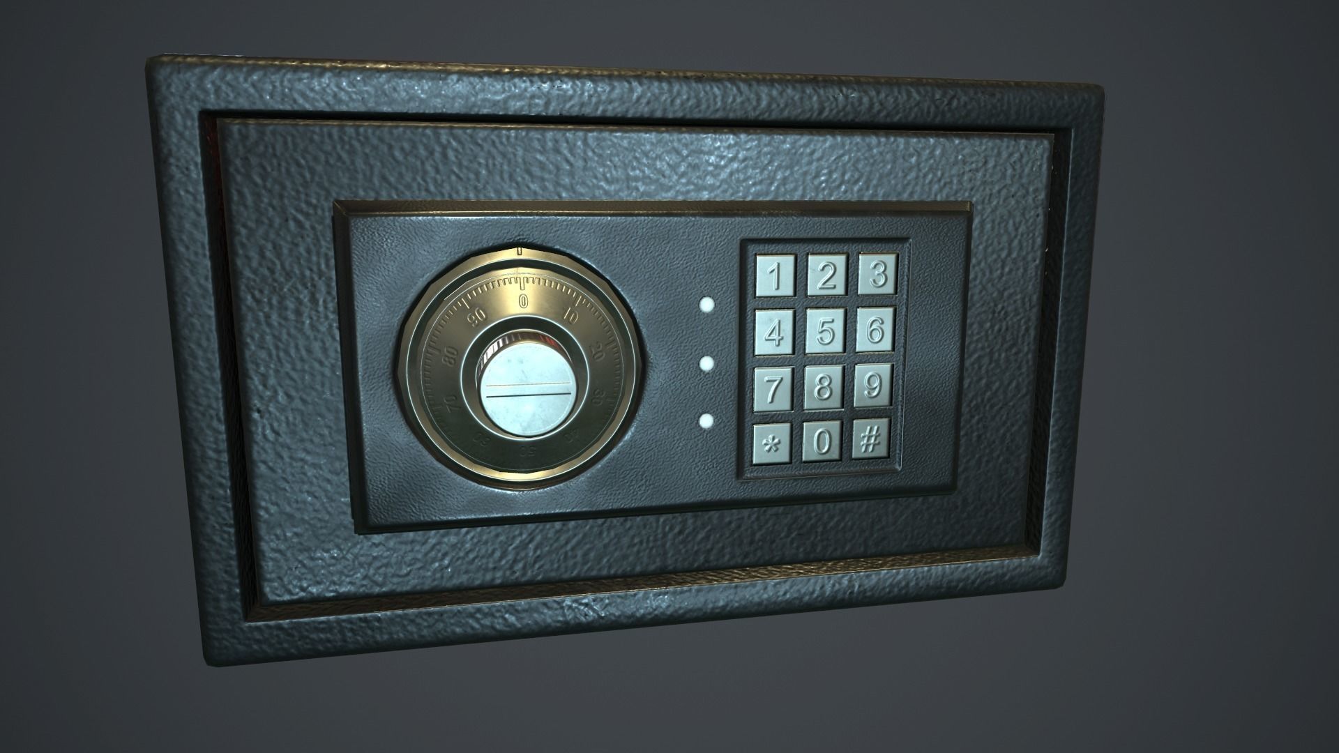 Metal Safe v3 PBR Game Ready Low-poly 3D model_9