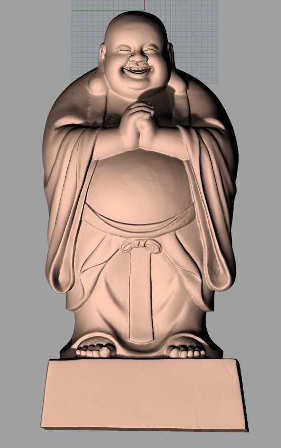 Chinese Sculpture 3D STL Model Standing Maitreya Buddha 3D model STL