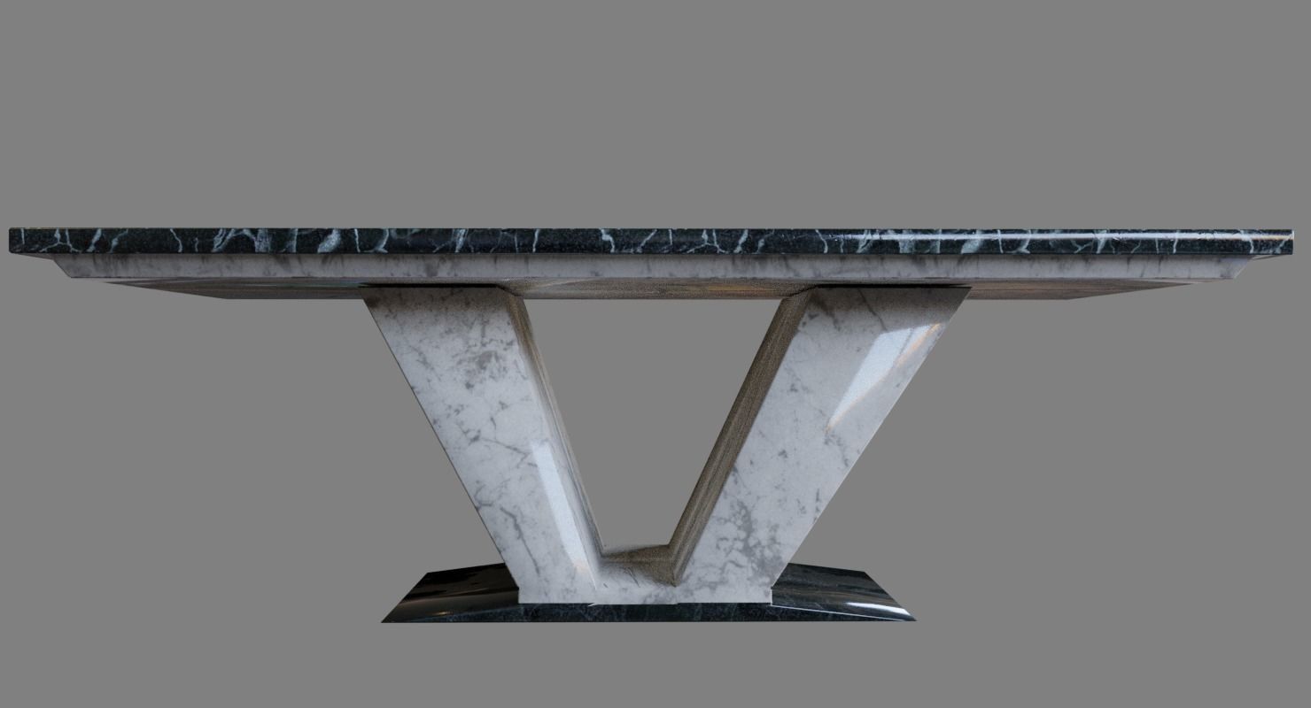 Marble Table Updated Free low-poly 3D model_3