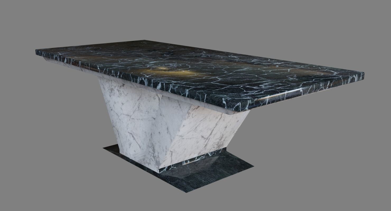 Marble Table Updated Free low-poly 3D model_1