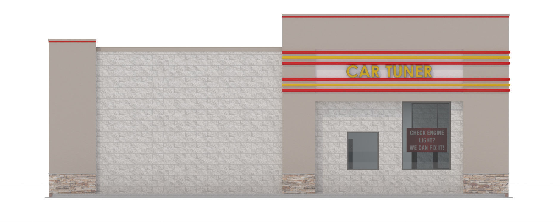 Retail-009-Auto Service 3D model_8