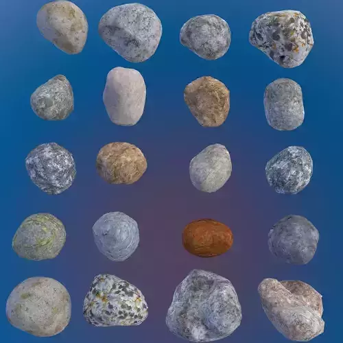 Rocks 20 low poly made for games 