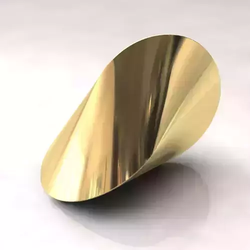 Oloid gold ring 3D print model