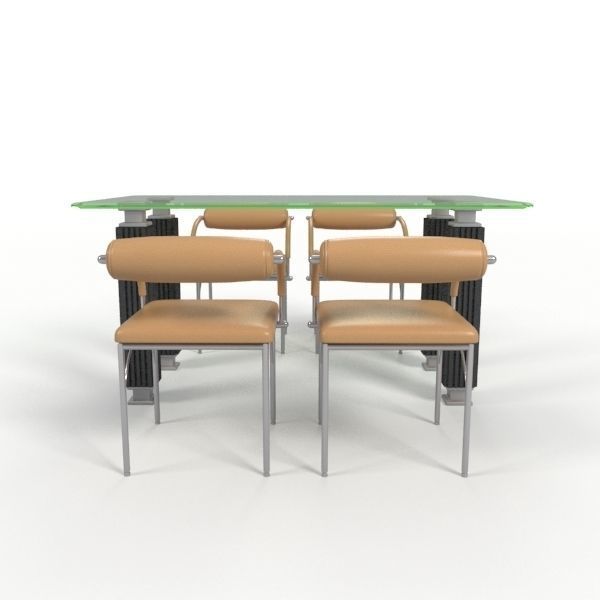 Dining Table with chairs 12 3D model_5