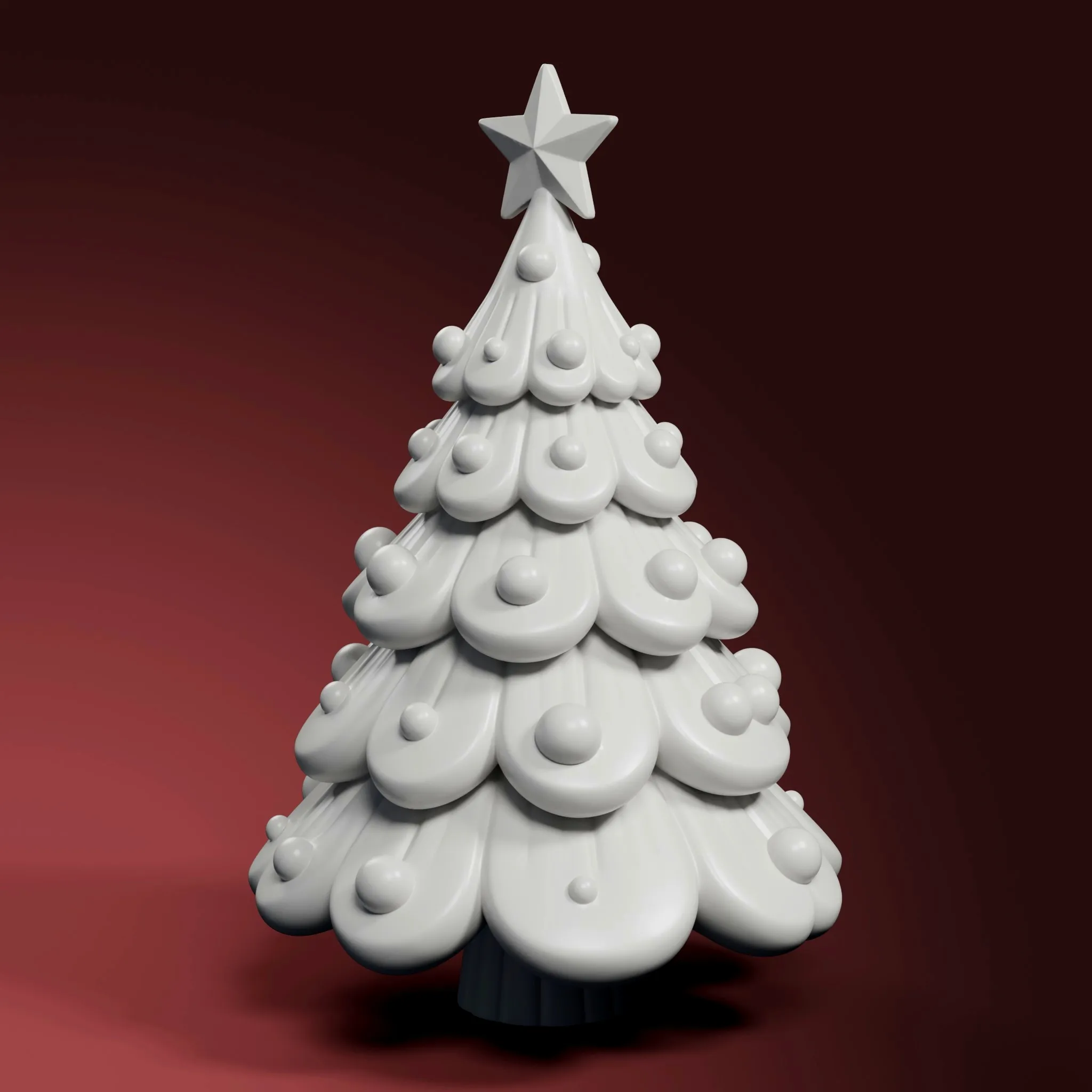 Christmas Tree Sculpture with Star Topper 3D model 3D printable | CGTrader