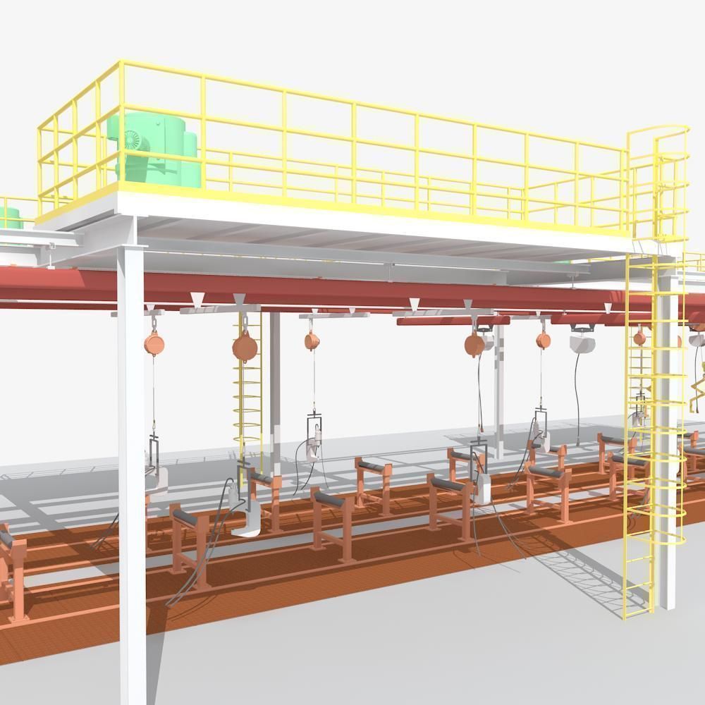 Production line Equipment 3D model_9