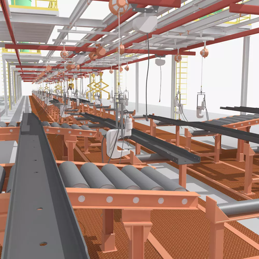 Production line Equipment 3D model_0