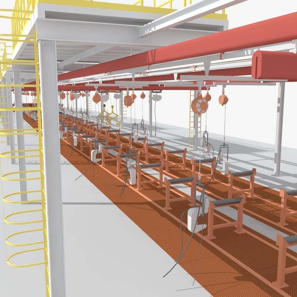 Production line Equipment 3D model_8