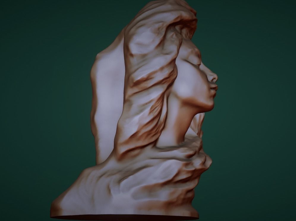 A Mist bust of woman 3D print model_2