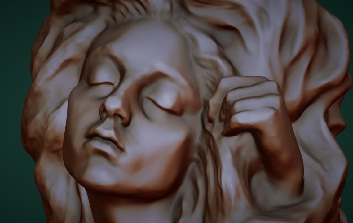 A Mist bust of woman 3D print model_3