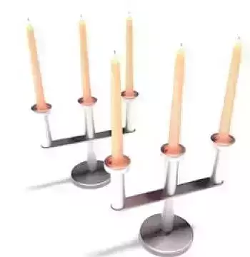 candlestick three candle holders -