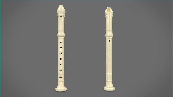 Plastic Flute 3D model