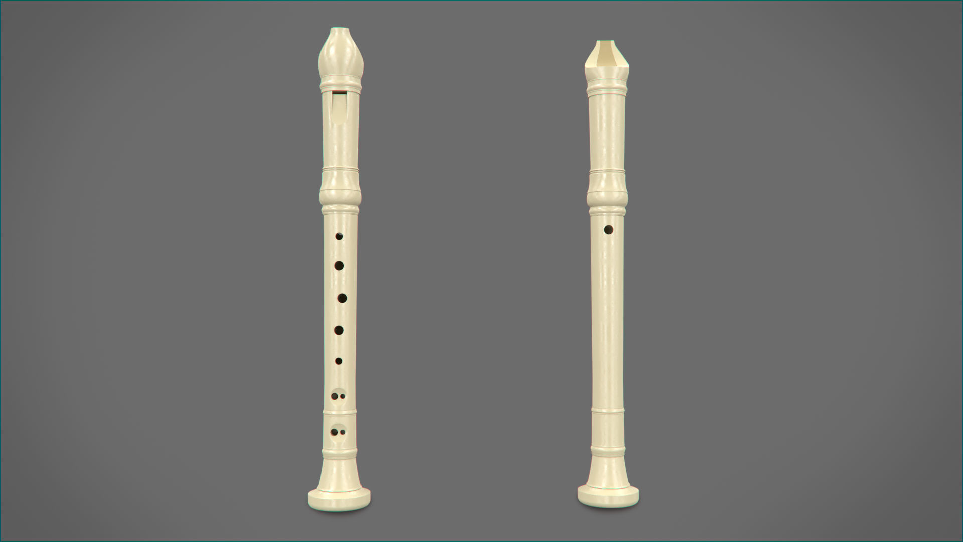 Plastic Flute 3D model_0