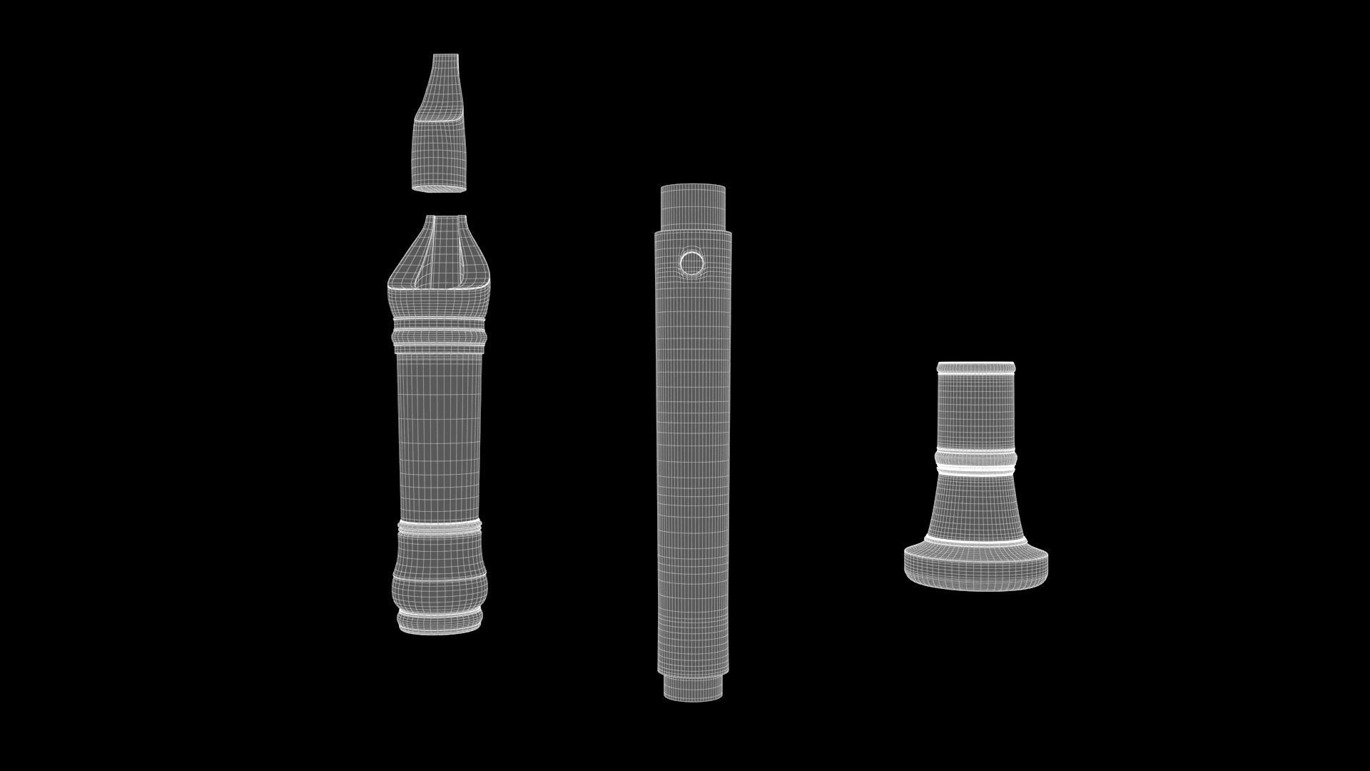 Plastic Flute 3D model_7