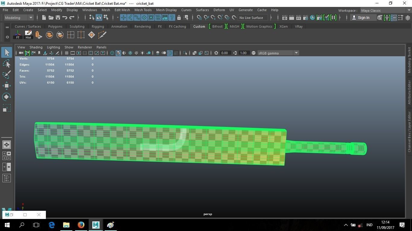 Cricket Bat 3D Model 3D model_4