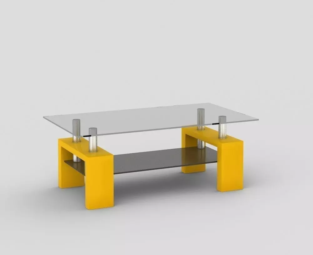 Glass coffee table 3D model