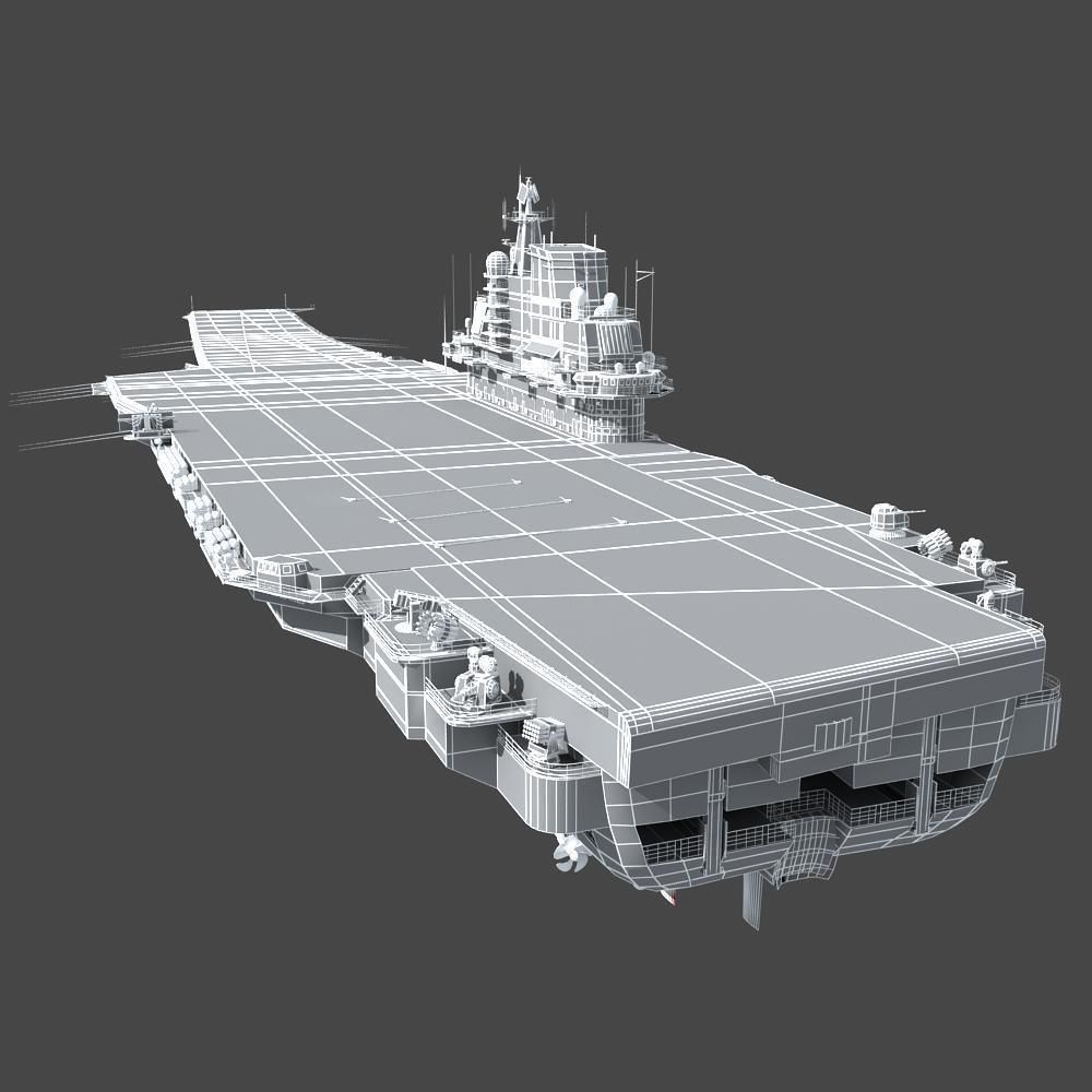 Chinese Liaoning Aircraft Carrier 3D model_34