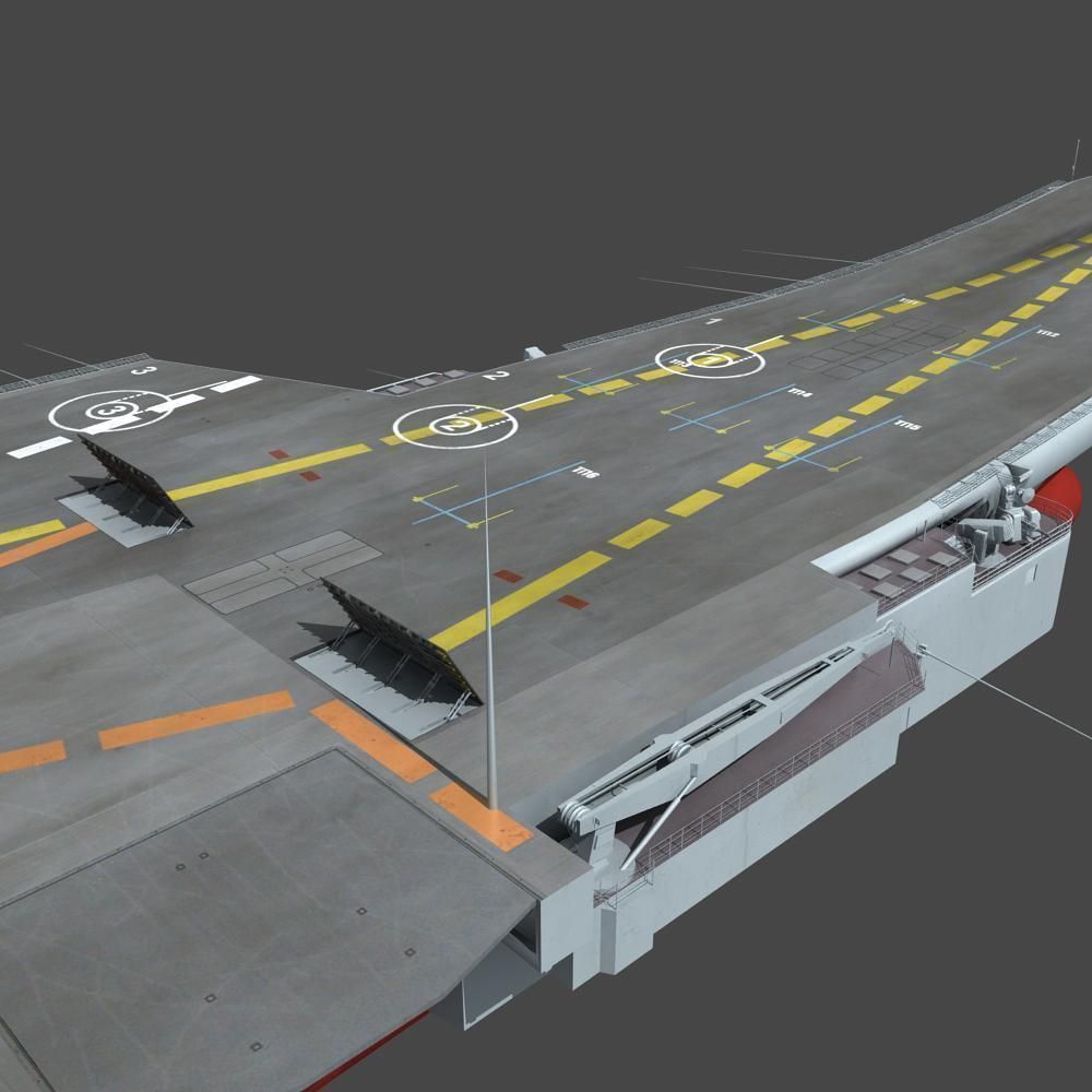 Chinese Liaoning Aircraft Carrier 3D model_25