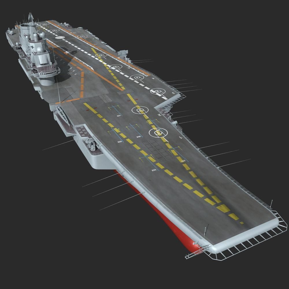 Chinese Liaoning Aircraft Carrier 3D model_12