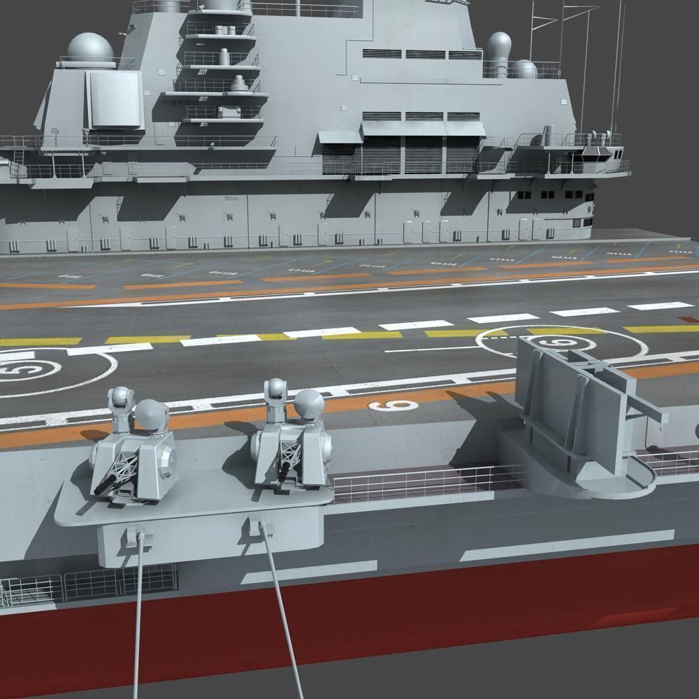 Chinese Liaoning Aircraft Carrier 3D model_14
