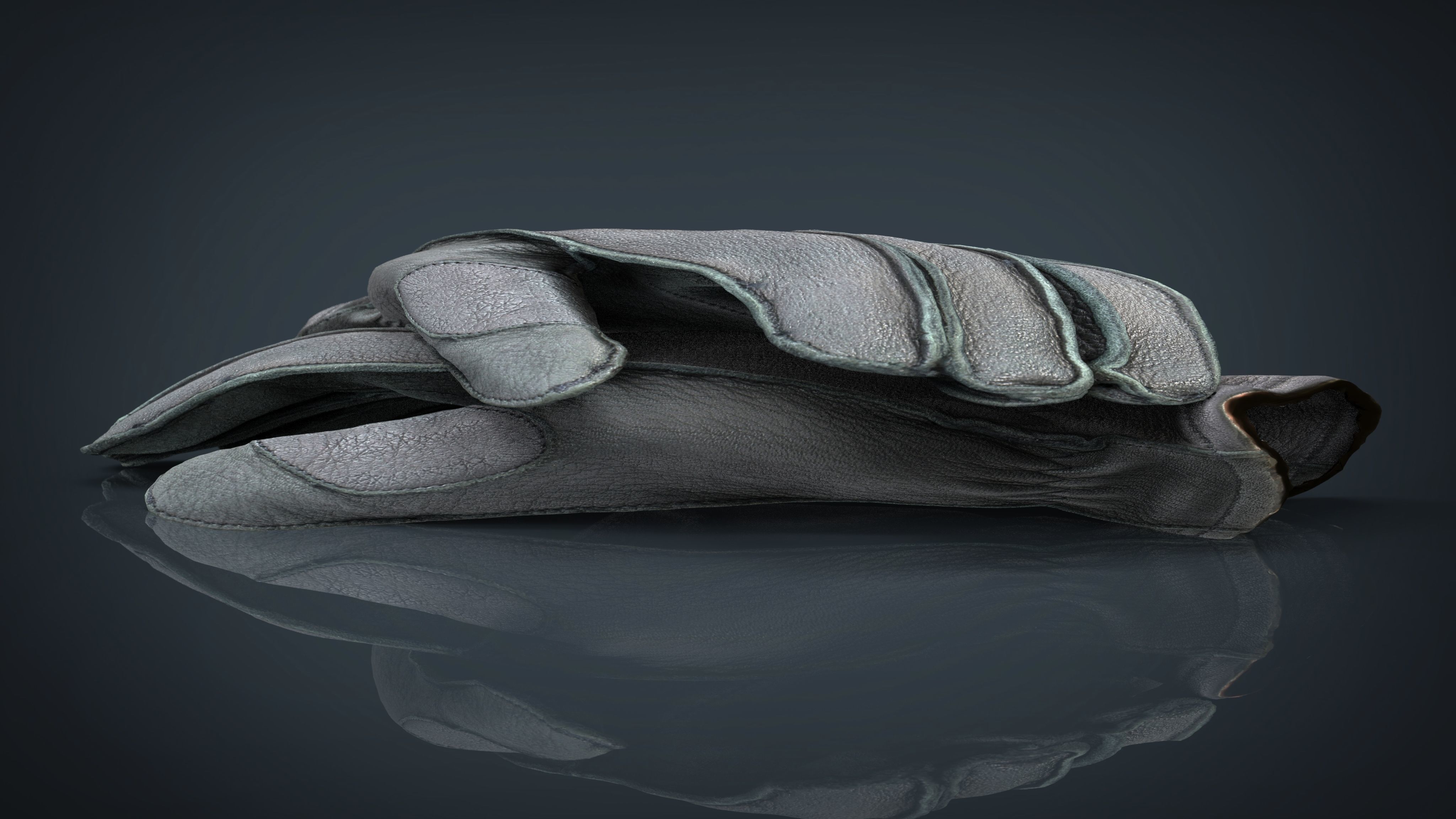Leather Gloves Low-poly 3D model_14