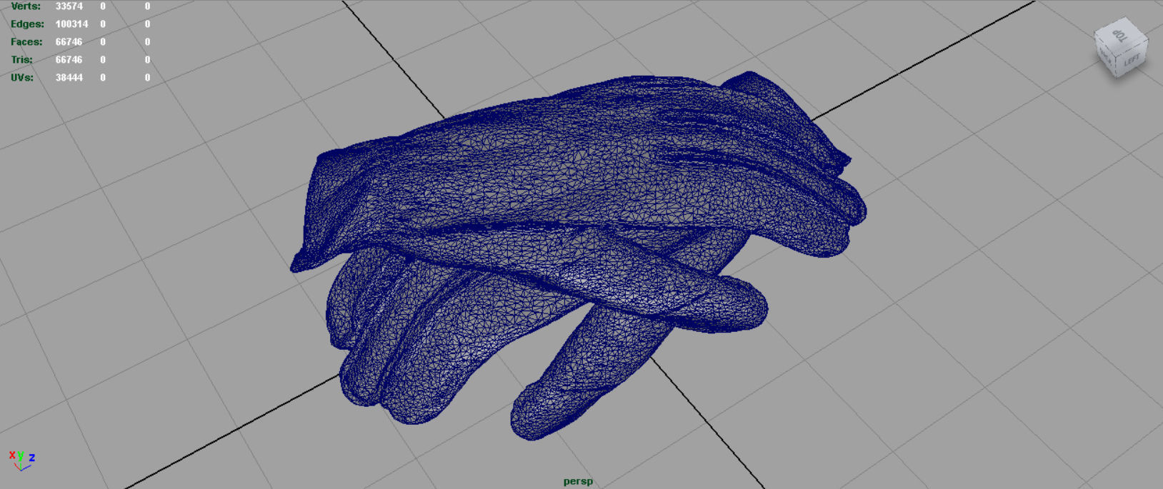 Leather Gloves Low-poly 3D model_5