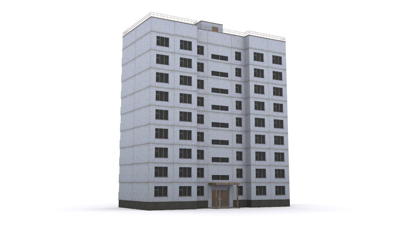 house-series-111-121 apartment building Low-poly 3D model_1