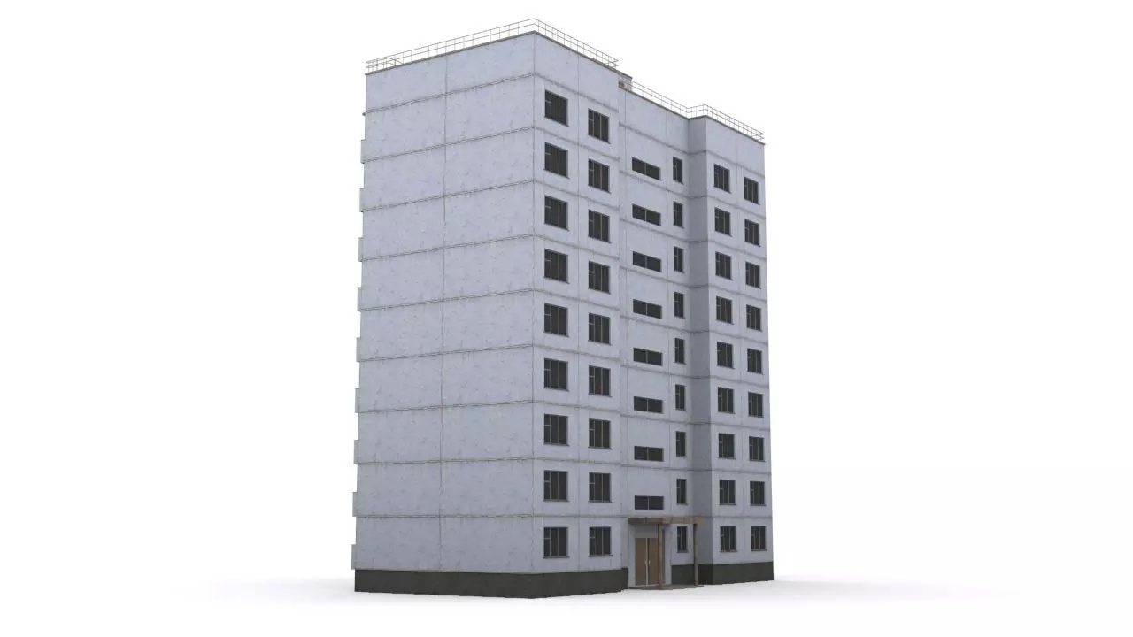 house-series-111-121 apartment building Low-poly 3D model_0