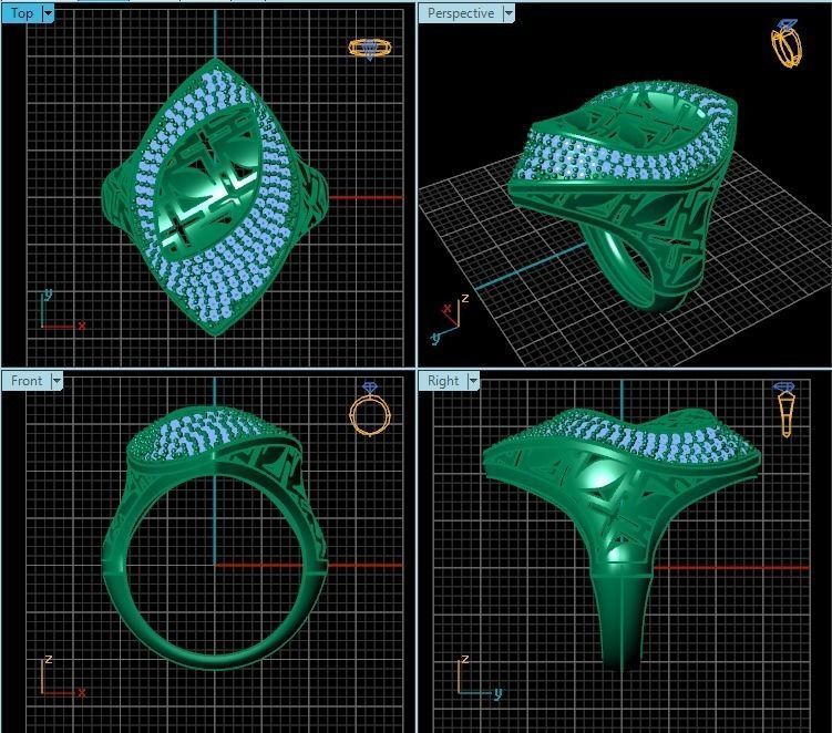 Ring R0219 3D print model_2