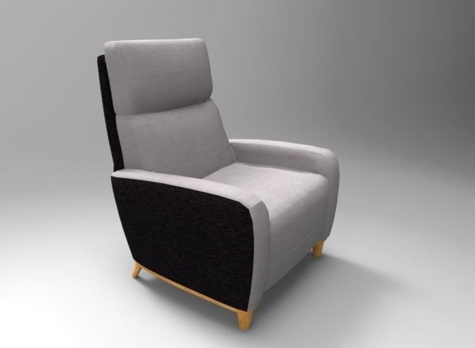 Single Seat sofa Low-poly 3D model