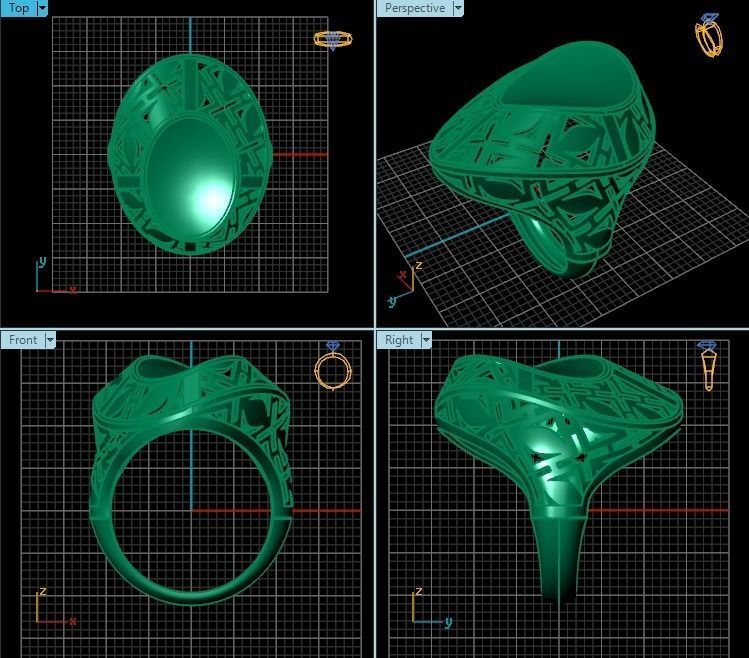 Ring R0223 3D print model_2