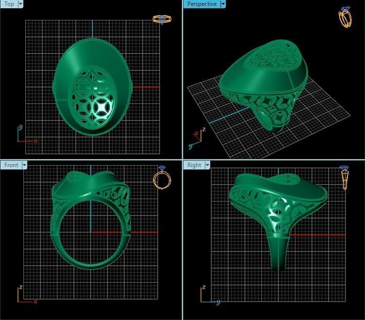 Ring R0224 3D print model_2