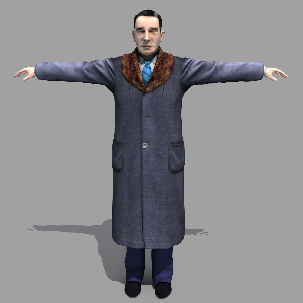 European Man 02 3D model_1
