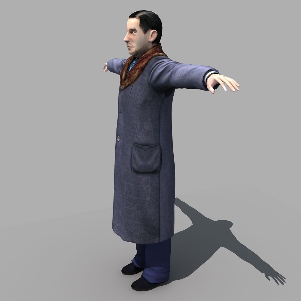 European Man 02 3D model_3