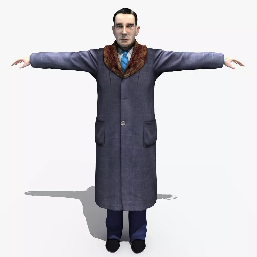 European Man 02 3D model_0