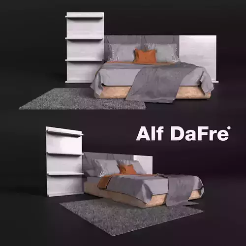 Elegant bed in a modern style