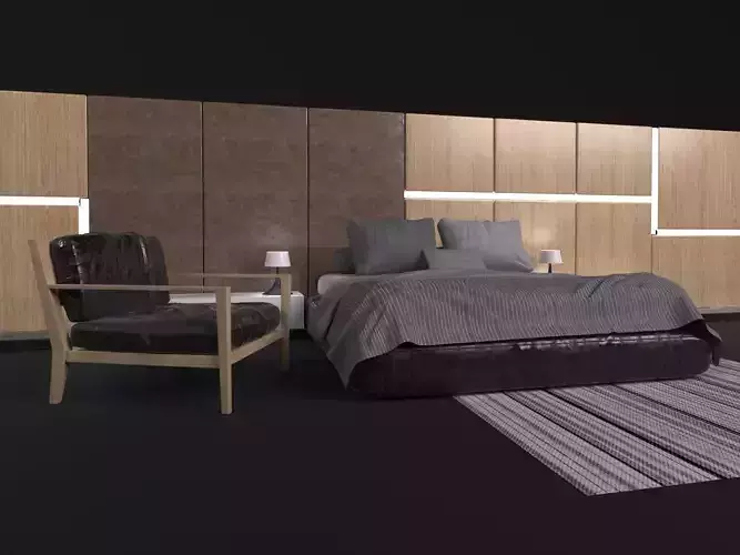 Comfortable bed in a modern style  MisuraEmme