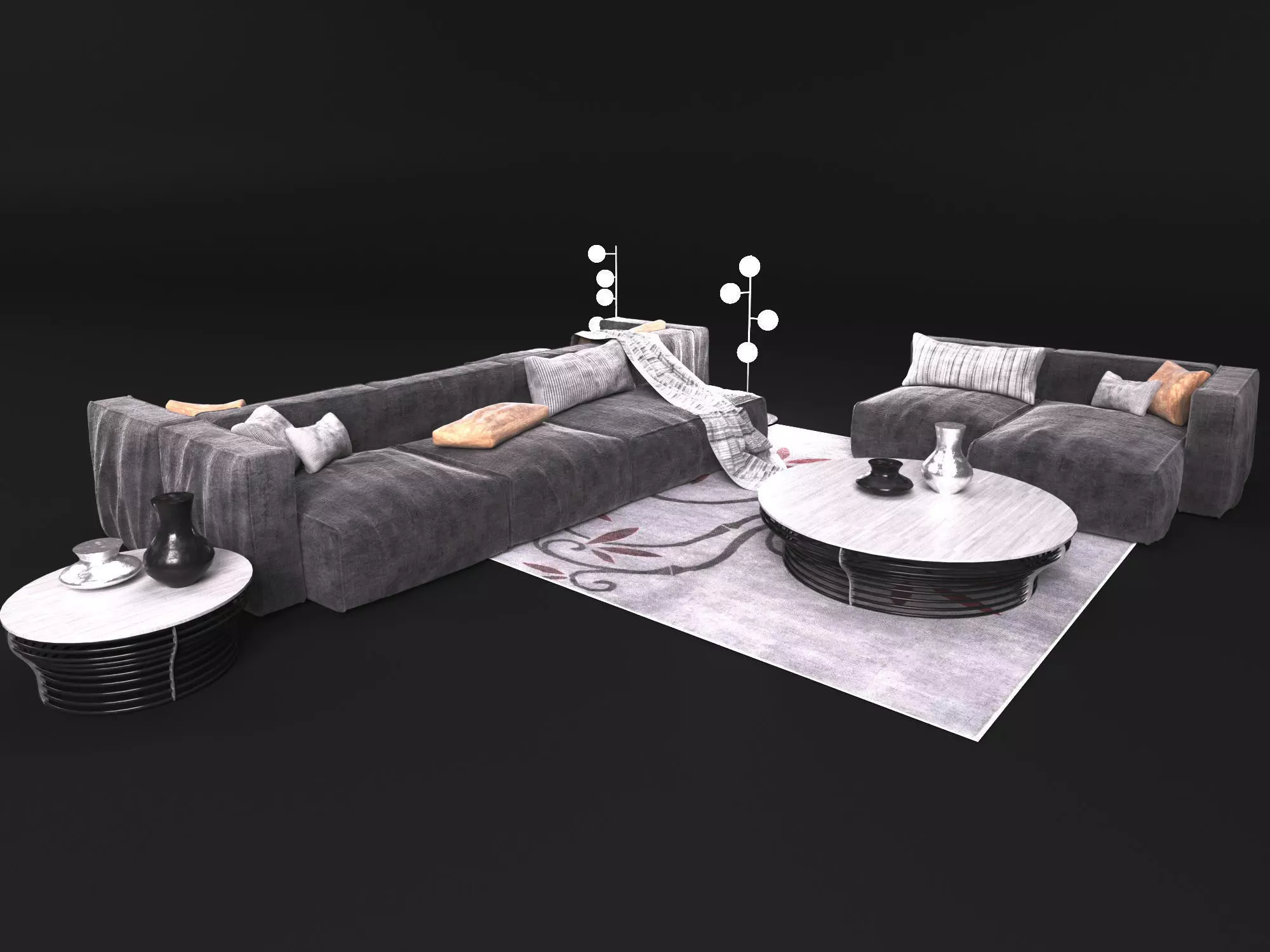 Sofa in modern style Bonaldo 3D model_0