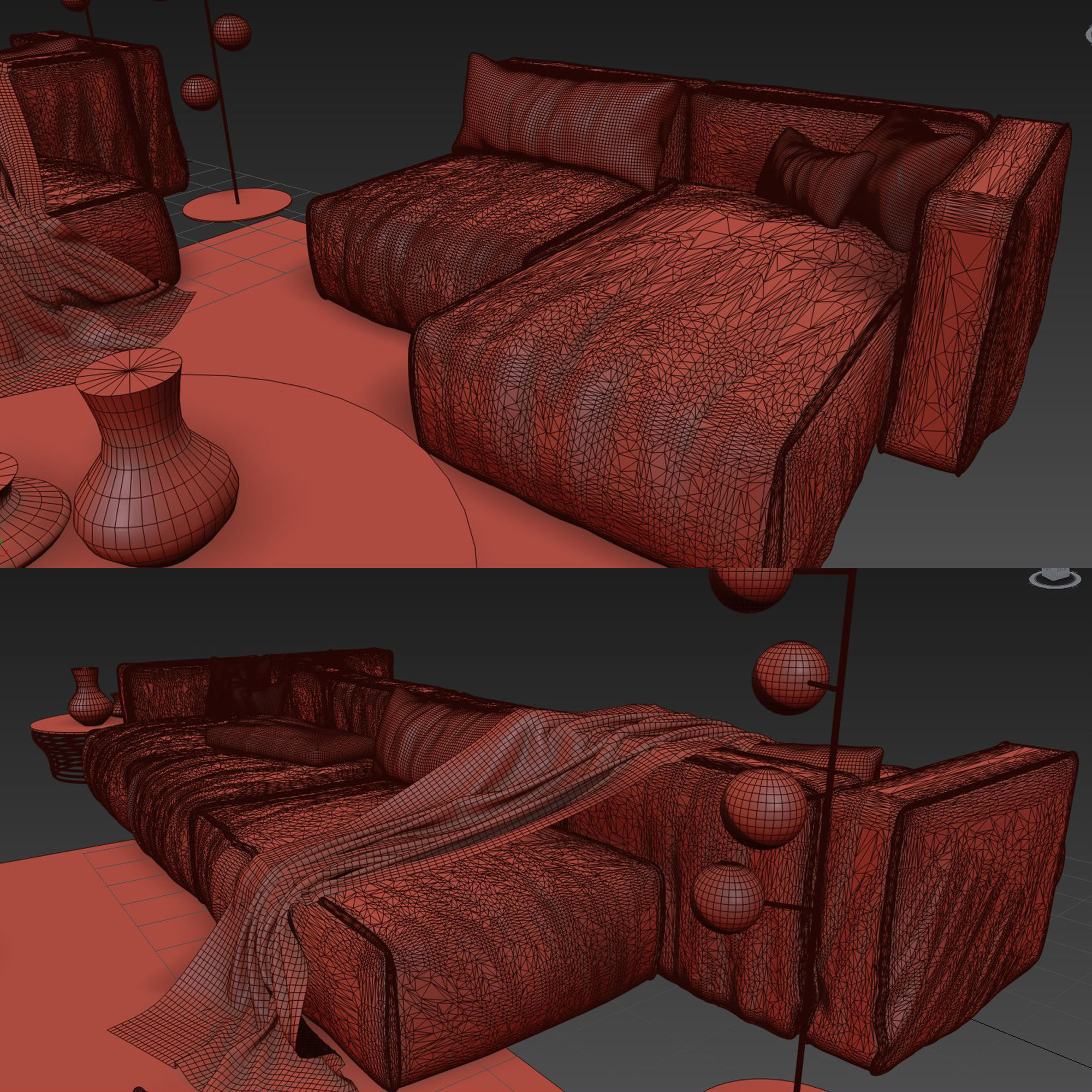 Sofa in modern style Bonaldo 3D model_6