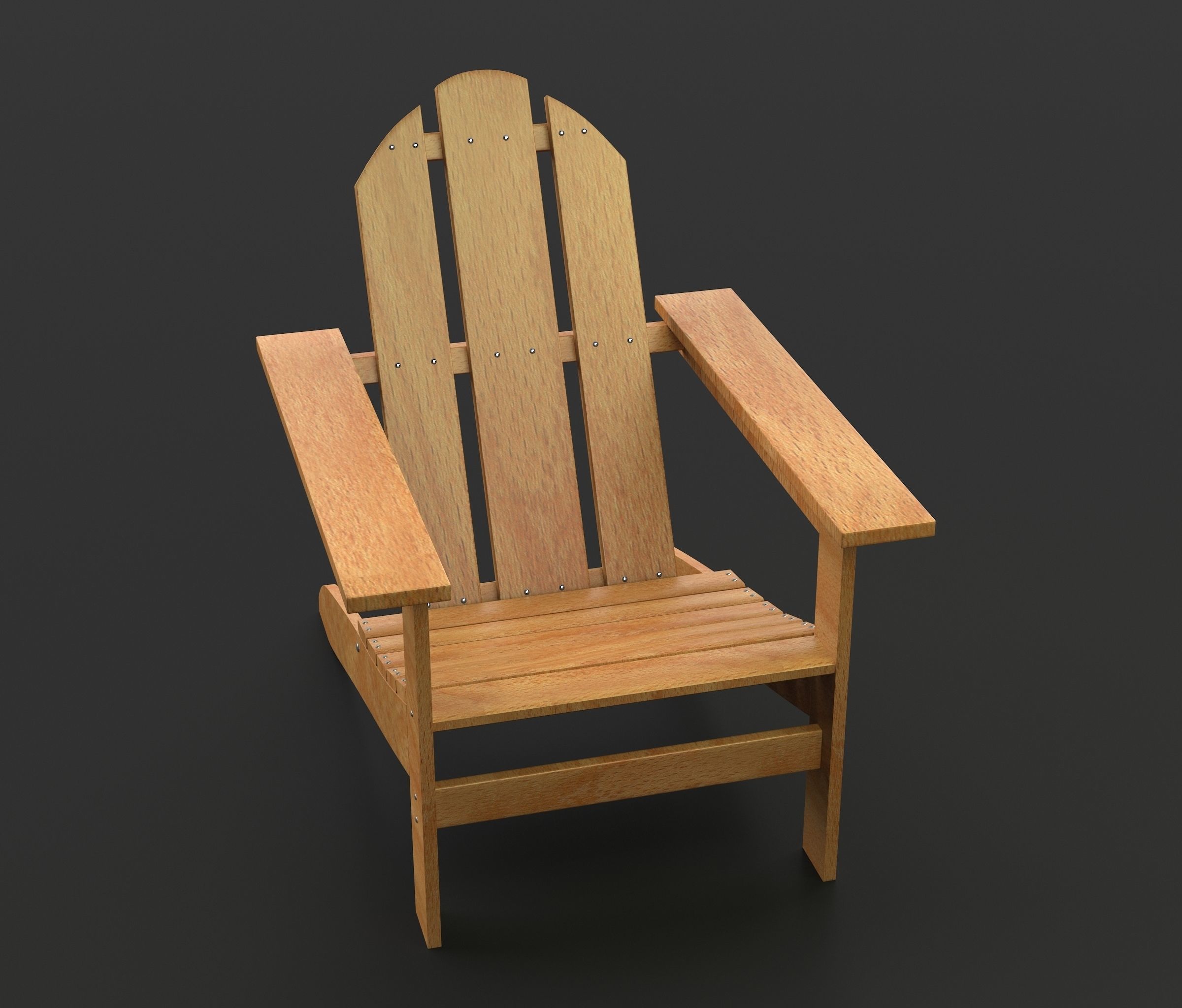 Adirondack Chair 3D model_1